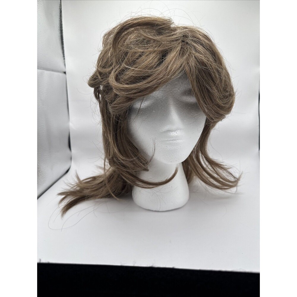 Mens Mullet Wig 70s 80s Halloween Cosplay Costume Wigs ,Light Brown